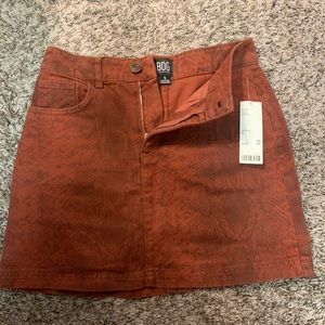 Urban Outfitters BDG Rust Snakeskin Skirt NWT